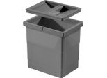 Cestino Interno Hailo 1138979 Con Coperchio Grigio Scuro 6,5 Litri 226 X 174 X 220 Mm 2 Maniglie