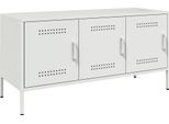 Mobile Tv Vidaxl Bianco 100,5X39X50,5 Cm Acciaio