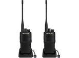 Retevis P62 Radio A Lungo Raggio, Impermeabile IP68, Doppia Banda, Allarme Uomo A Terra, Set Radio Ricaricabile Da 2500 Mah Per La Sicurezza Nero, 2X