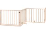 Vidaxl Recinto Per Cani Con Porta Pieghevole 4 Pannelli 320 Cm Legno Di Pioppo