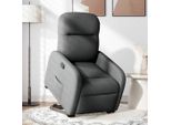 Vidaxl Poltrona Relax Con Ausilio Per L'alzata In Tessuto Grigio Scuro