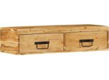 Syfax™ Mobile Tv A Parete 80X30X19 Cm In Legno Massello Di Acacia