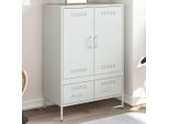 2025 Cloris Vetrina Alta Bianca 68X39X101,5 Cm Acciaio - Cassettiere Vendita4526204 1Pacco