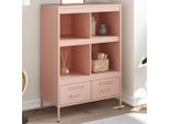 Vetrina Design Rosa 68X39X101,5 Cm Acciaio - Cassettiere 2025 Nuovo4113108 1Pacco