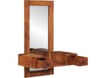 Vidaxl Specchio Da Parete Con Cassetti 60X33X90 Cm In Legno Massiccio Di Acacia