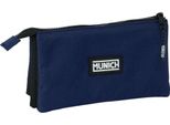 Astuccio Triplo Multiuso Munich Basic Blu Navy 22 X 12 X 3 Cm