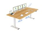 Flexispot QB2 Scrivania Regolabile In Altezza Elettricamente 200X80Cm, 2 Motori Potenti, Portata 120 Kg, Protezione Anticollisione, 4 Funzioni Di Memoria (Acero)