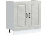 Vidaxl Base Per Lavello Kalmar Cemento Grigio 80X46X81,5 Cm Materiale A Base Di Legno