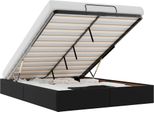 Vidaxl Ottoman Letto Senza Materasso Nero 140X200 Cm In Pelle Finta