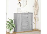 Vidaxl Credenza Con Cassetti Grey Sonoma 100,5X35X98,5 Cm
