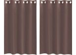 Vidaxl Tende In Voile Con Occhielli 2 Pz. Marrone 140X175 Cm