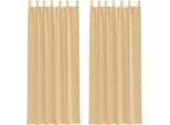 Vidaxl Tende In Voile Con Passanti 2 Pezzi Colore Sabbia 140X260 Cm