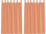 Vidaxl Tende In Voile Con Passanti 2 Pz. Rosso Terracotta 140X175 Cm