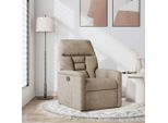 Vidaxl Poltrona Relax In Tessuto Microfibra Taupe