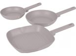 Set Di Padelle Antiaderenti Berlinger Haus 3 Pezzi, In Alluminio Forgiato Per Fornelli A Induzione, Manico Ergonomico, Senza Pfoa, Della Collezione Taupe