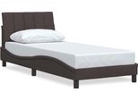 Vidaxl Struttura Letto Senza Materasso "Hanko"" Marrone Scuro 90X190 Cm In Tessuto"
