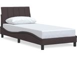 Vidaxl Struttura Letto Senza Materasso "Hanko"" Marrone Scuro 80X200 Cm In Tessuto"