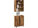 2025 Credenza Vetrina Cloris Con Pensile In Legno Di Recupero - Cassettiere Sale2420767 2Parcel