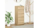 Best MöBel Credenza Con Cassetti In Rovere Sonoma 37,5X35X99 Cm - Cassettiere Cloris New8049054 1Pacco