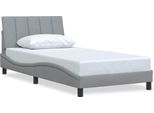 Vidaxl Struttura Letto Senza Materasso "Hanko"" Grigio Chiaro 100X200 Cm In Tessuto"