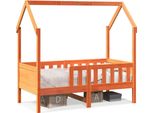 Vidaxl Letto Per Bambini Casa Letto Cera Marrone 80X160 Cm Legno Di Pino Massiccio
