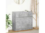 Vidaxl Credenza Con Cassetto Grigio Cemento 80X34X76 Cm Materiale A Base Di Legno