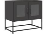 Mobile Tv Nero 68X39X60,5 Cm Acciaio Laminato A Freddo