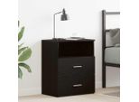 Maison Exclusive - Comodino Nero Effetto Rovere 50 X 32 X 60 Cm Materiale Ligneo