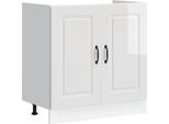 Vidaxl Base Lavello Kalmar Bianco Lucido 80X46X81,5 Cm