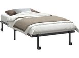 Vidaxl Struttura Letto Senza Materasso Pieghevole Nero 100X200 Cm In Acciaio
