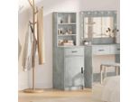 Vidaxl Highboard Grigio Cemento 40 X 40,5 X 135 Cm Materiale A Base Di Legno