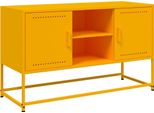 Mobile Tv Vidaxl Giallo Senape 100,5X39X60,5 Cm Acciaio