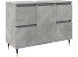 Vidaxl Mobile Da Bagno Grigio Cemento 80X33X60 Cm Materiale A Base Di Legno