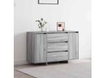 Maison Exclusive - Credenza Grigio Sonoma 120 X 41 X 75 Cm Legno Multistrato