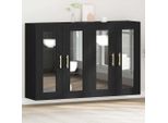 Vidaxl Armadi A Muro 2 Pezzi Look Rovere Nero