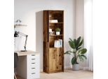 Maison Exclusive - Credenza Alta Effetto Legno Antico 50X35X180 Cm Materiale Ligneo