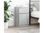 Maison Exclusive - Comodino Grigio Sonoma 39X35X65 Cm Materiale Ligneo