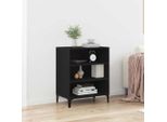 Vidaxl Credenza Look Rovere Nero 57 X 35 X 70 Cm Materiale A Base Di Legno