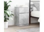 Maison Exclusive - Comodino Grigio Cemento 39X35X65 Cm Materiale Ligneo