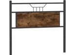 Vidaxl Testiera Rovere Fumé 107 Cm Materiale A Base Di Legno E Acciaio