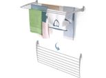 Stendibiancheria A Parete In Alluminio, Ideale Per Il Bagno, Il Balcone O La Lavanderia - Foxydry Fold Down 116 Cm