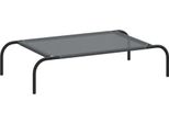 Vidaxl Lettino Per Cani Rialzato Grigio 90X50X20 Cm Textilene E Acciaio