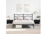 Vidaxl Comodino 2 Pezzi Rovere Nero 46 X 29,5 X 30 Cm Materiale A Base Di Legno