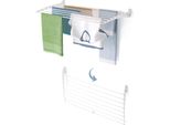 Stendibiancheria A Parete Moderno E Antiruggine, Asciugabiancheria In Alluminio - Foxydry Fold Down 100 Cm Bianco