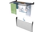 Stendibiancheria A Parete, Soluzione Salvaspazio Per Interni - Foxydry Fold Down 100 Cm Nero