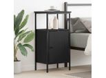 Vidaxl Comodino Look Rovere Nero 41 X 31 X 80 Cm Materiale A Base Di Legno