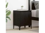 Maison Exclusive - Comodino Nero Effetto Rovere 40 X 30 X 50 Cm Materiale Ligneo