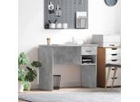 Maison Exclusive - Scrivania Con Scaffale In Cemento Grigio 90 X 49 X 75 Cm Materiale Ligneo