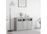 Vidaxl Credenza Grigio Sonoma 116 X 30 X 75 Cm Materiale A Base Di Legno