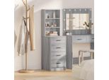 Vidaxl Credenza Grigio Sonoma 40 X 41 X 135 Cm Materiale A Base Di Legno